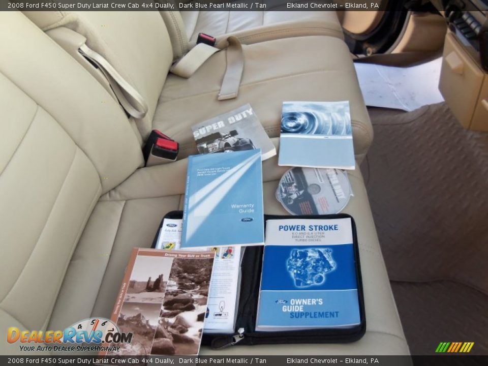2008 Ford F450 Super Duty Lariat Crew Cab 4x4 Dually Dark Blue Pearl Metallic / Tan Photo #23