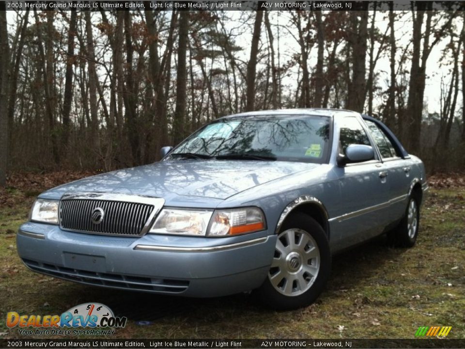 2003 Mercury Grand Marquis LS Ultimate Edition Light Ice Blue Metallic / Light Flint Photo #3