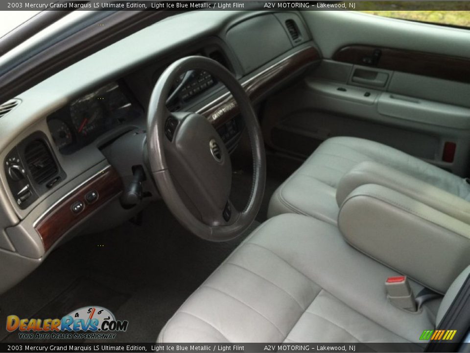 2003 Mercury Grand Marquis LS Ultimate Edition Light Ice Blue Metallic / Light Flint Photo #14