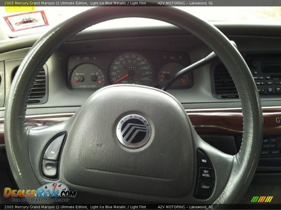 2003 Mercury Grand Marquis LS Ultimate Edition Light Ice Blue Metallic / Light Flint Photo #28
