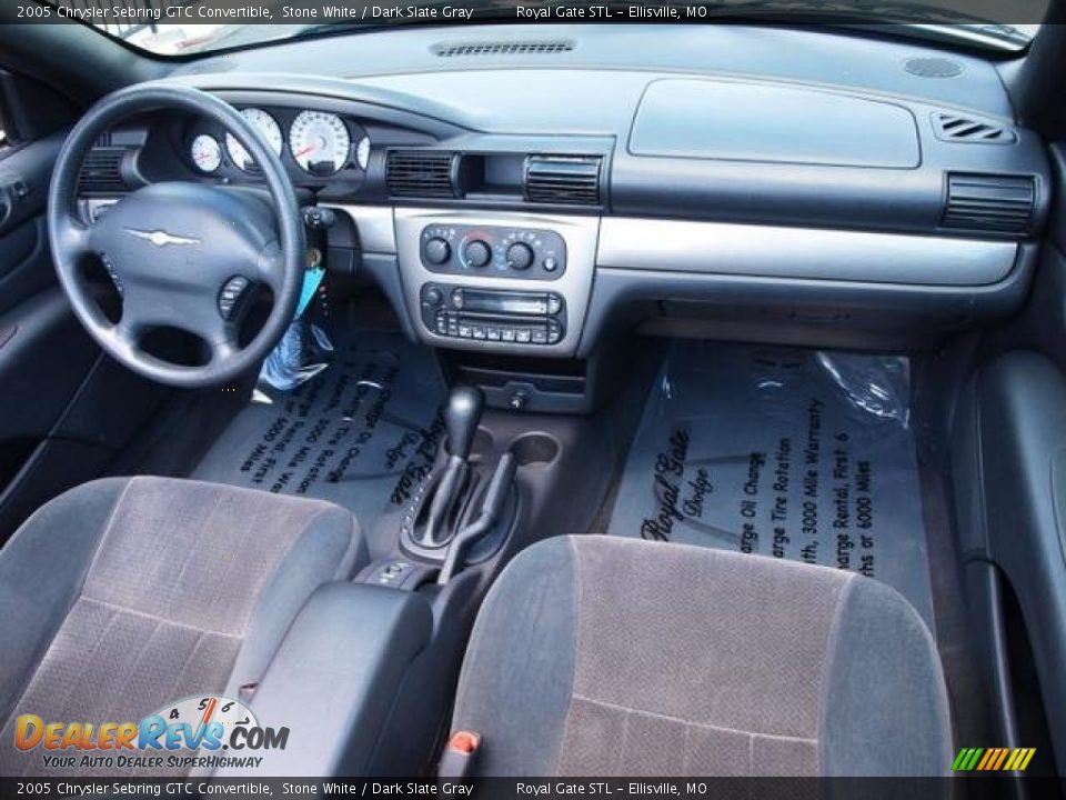 2005 Chrysler Sebring GTC Convertible Stone White / Dark Slate Gray Photo #16