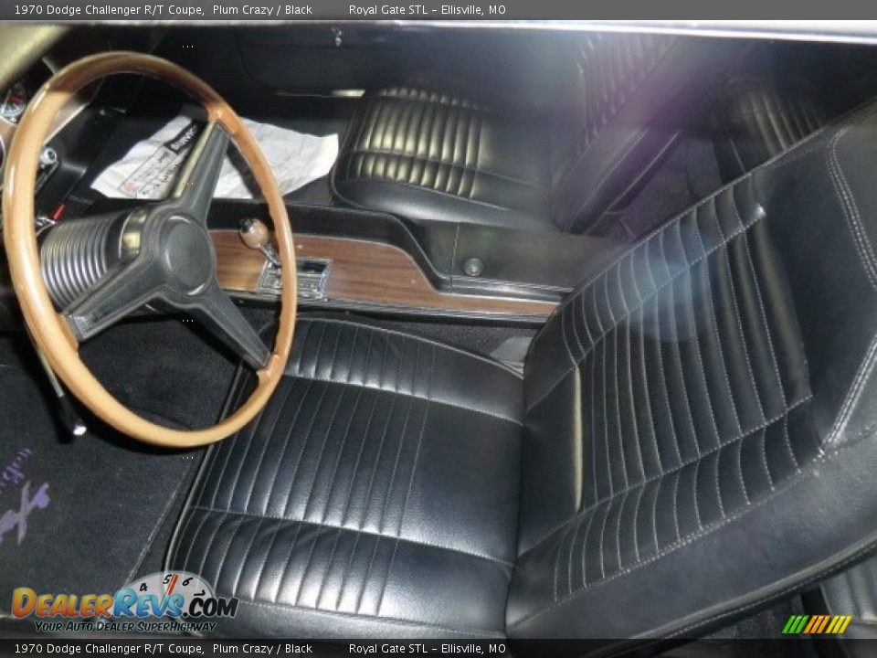 Black Interior - 1970 Dodge Challenger R/T Coupe Photo #15