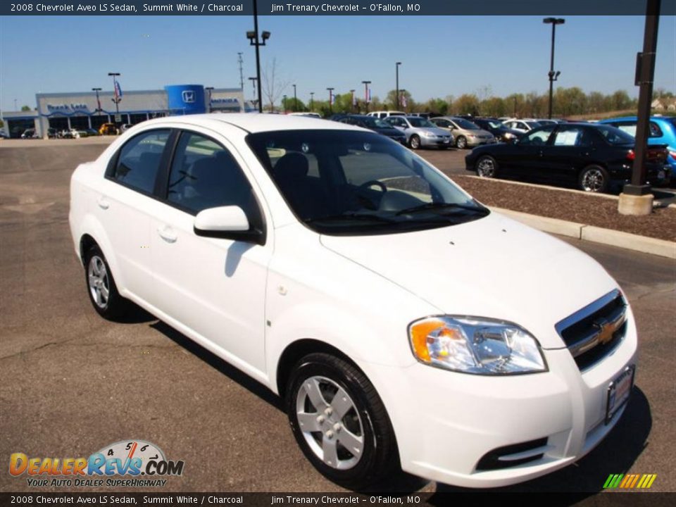 2008 Chevrolet Aveo LS Sedan Summit White / Charcoal Photo #2