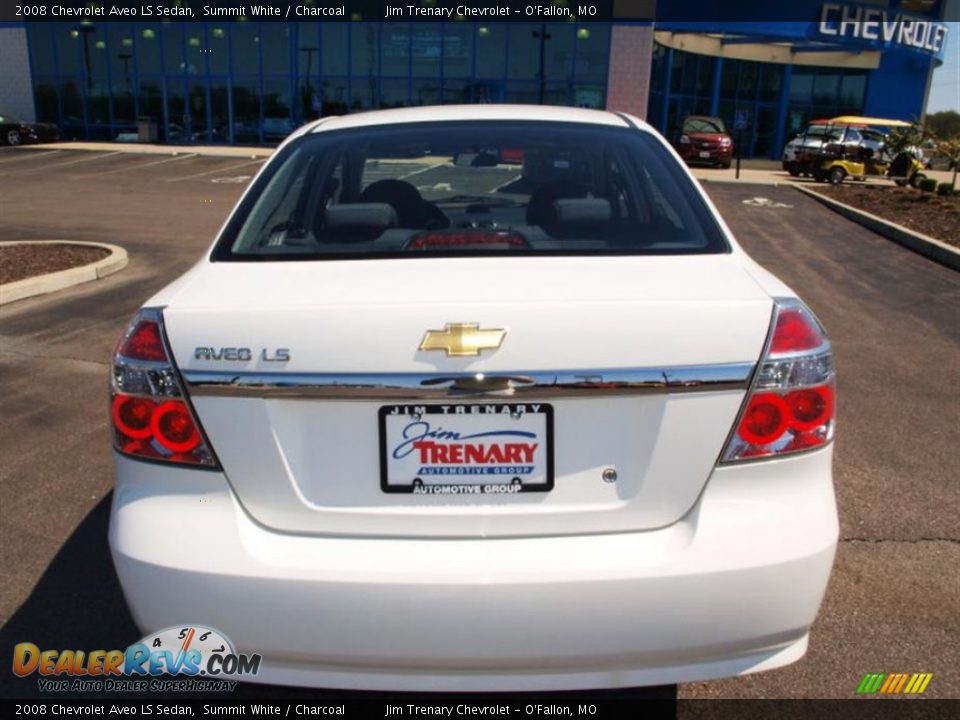 2008 Chevrolet Aveo LS Sedan Summit White / Charcoal Photo #6