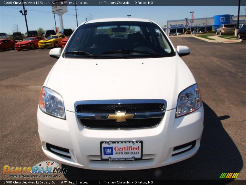 2008 Chevrolet Aveo LS Sedan Summit White / Charcoal Photo #8