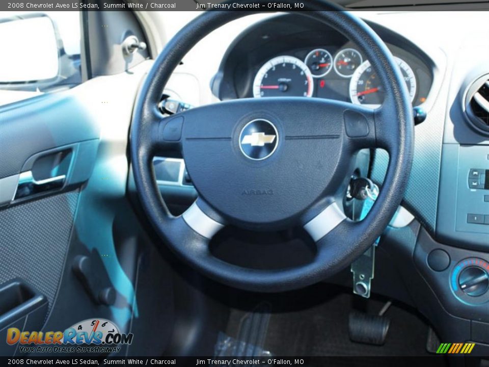 2008 Chevrolet Aveo LS Sedan Summit White / Charcoal Photo #11