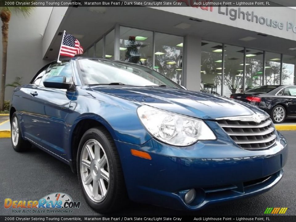 2008 Chrysler Sebring Touring Convertible Marathon Blue Pearl / Dark Slate Gray/Light Slate Gray Photo #2