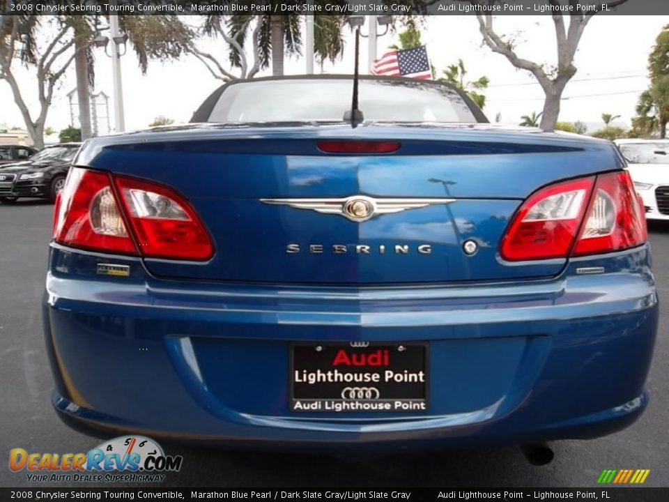 2008 Chrysler Sebring Touring Convertible Marathon Blue Pearl / Dark Slate Gray/Light Slate Gray Photo #7