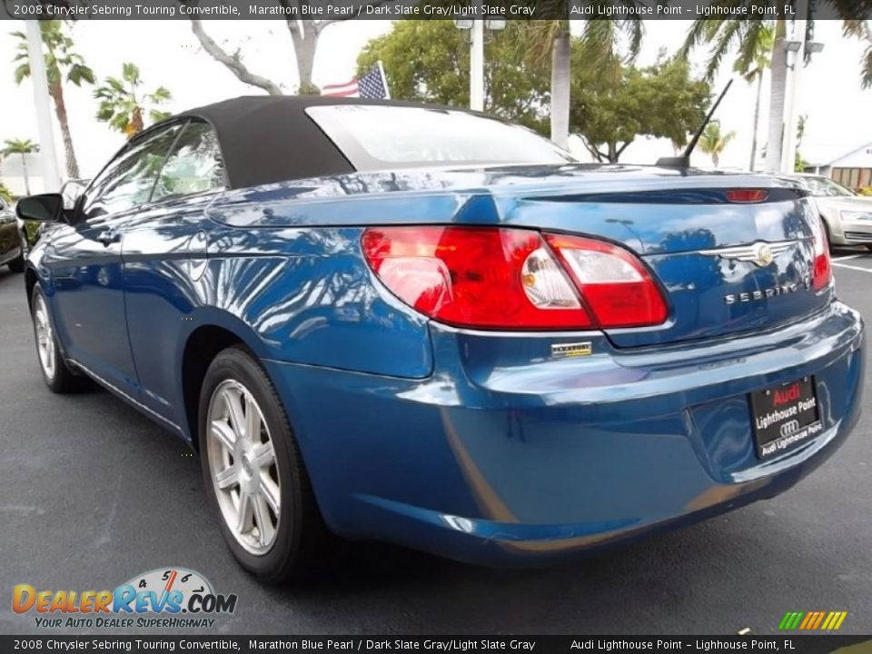 2008 Chrysler Sebring Touring Convertible Marathon Blue Pearl / Dark Slate Gray/Light Slate Gray Photo #9