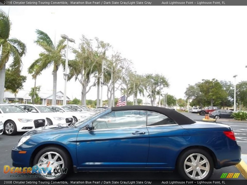 2008 Chrysler Sebring Touring Convertible Marathon Blue Pearl / Dark Slate Gray/Light Slate Gray Photo #12