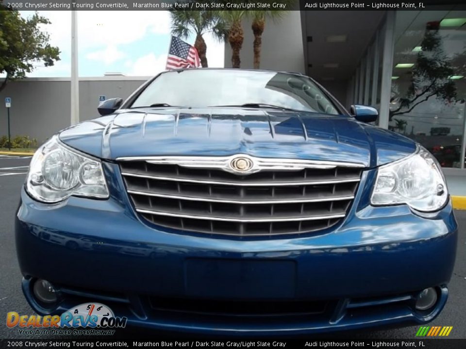 2008 Chrysler Sebring Touring Convertible Marathon Blue Pearl / Dark Slate Gray/Light Slate Gray Photo #15