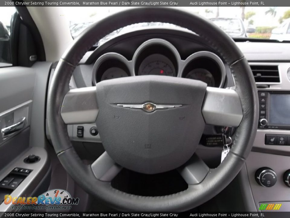 2008 Chrysler Sebring Touring Convertible Marathon Blue Pearl / Dark Slate Gray/Light Slate Gray Photo #27