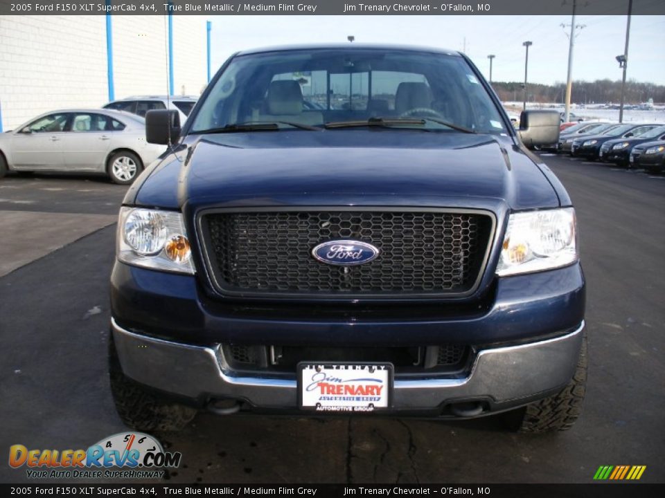 2005 Ford F150 XLT SuperCab 4x4 True Blue Metallic / Medium Flint Grey Photo #10