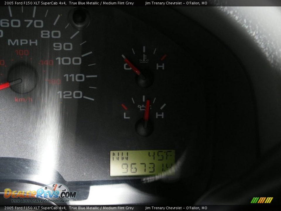 2005 Ford F150 XLT SuperCab 4x4 True Blue Metallic / Medium Flint Grey Photo #13