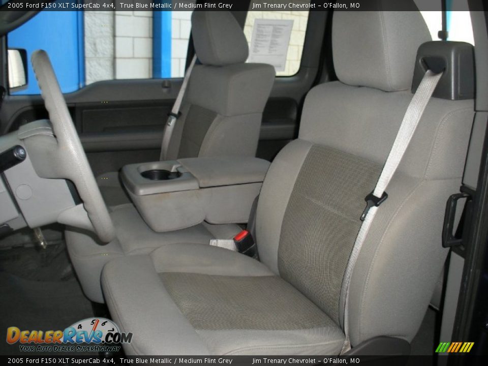 2005 Ford F150 XLT SuperCab 4x4 True Blue Metallic / Medium Flint Grey Photo #15