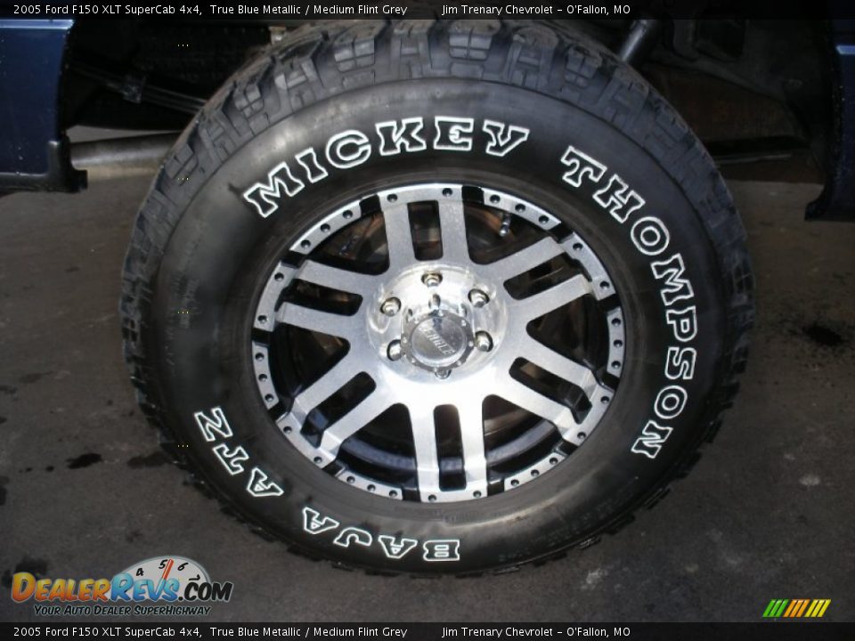 2005 Ford F150 XLT SuperCab 4x4 True Blue Metallic / Medium Flint Grey Photo #31