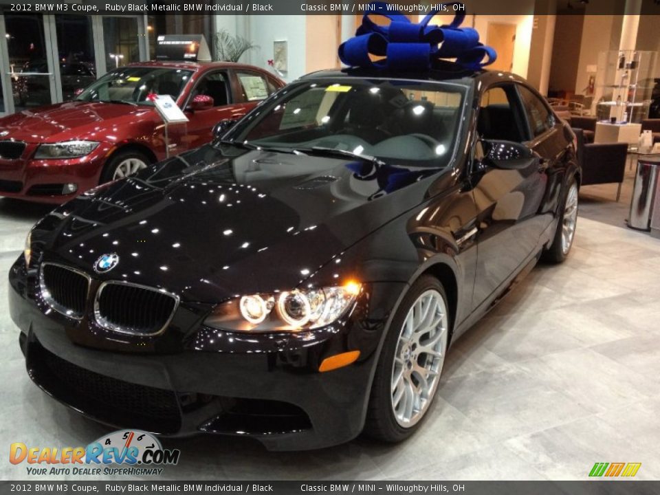 2012 BMW M3 Coupe Ruby Black Metallic BMW Individual / Black Photo #1