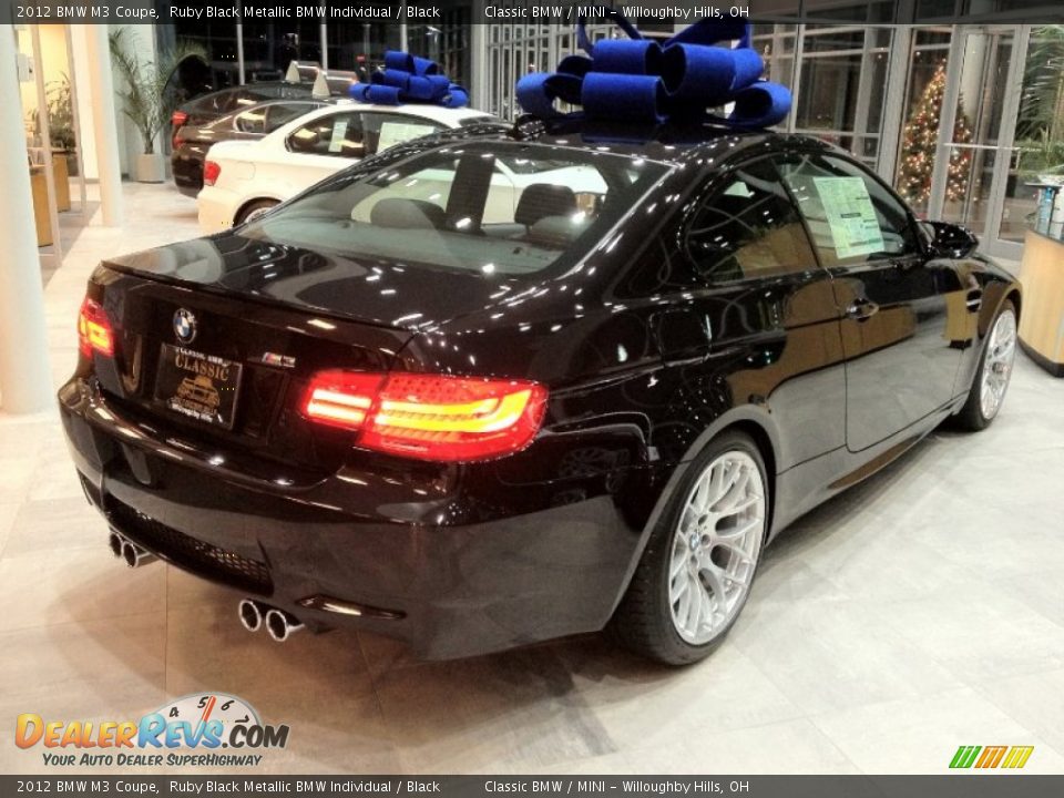 2012 BMW M3 Coupe Ruby Black Metallic BMW Individual / Black Photo #4