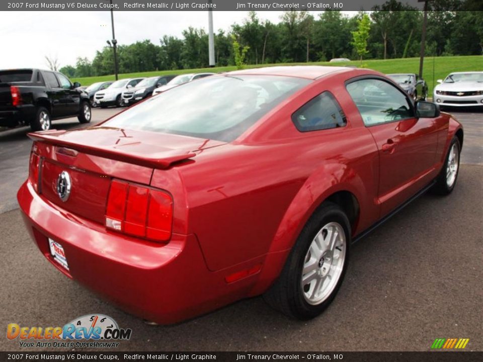 2007 Ford Mustang V6 Deluxe Coupe Redfire Metallic / Light Graphite Photo #3