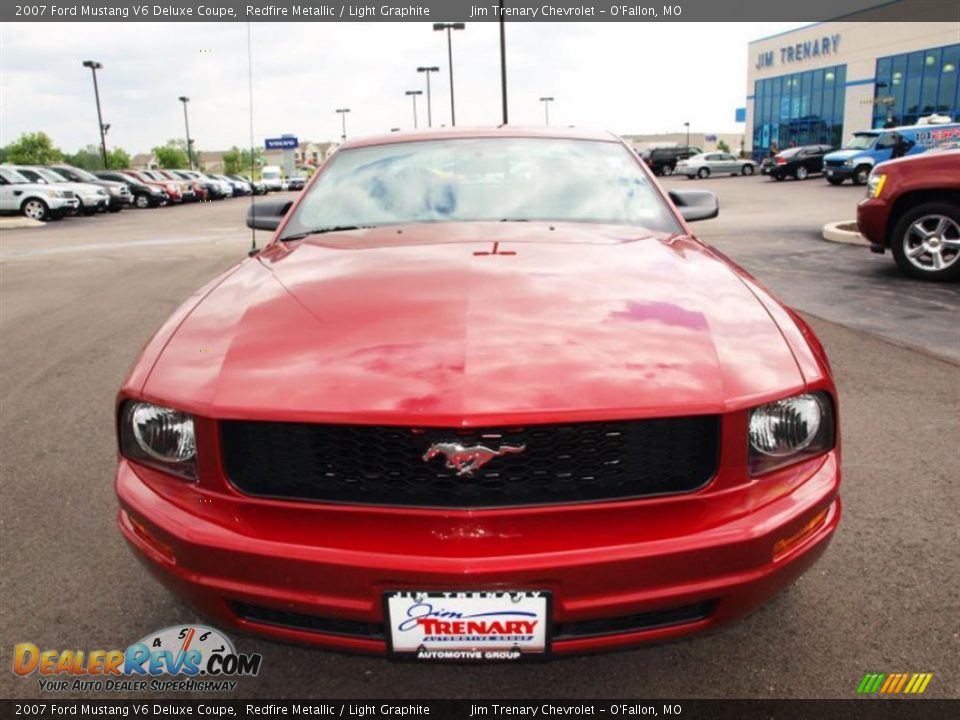 2007 Ford Mustang V6 Deluxe Coupe Redfire Metallic / Light Graphite Photo #8