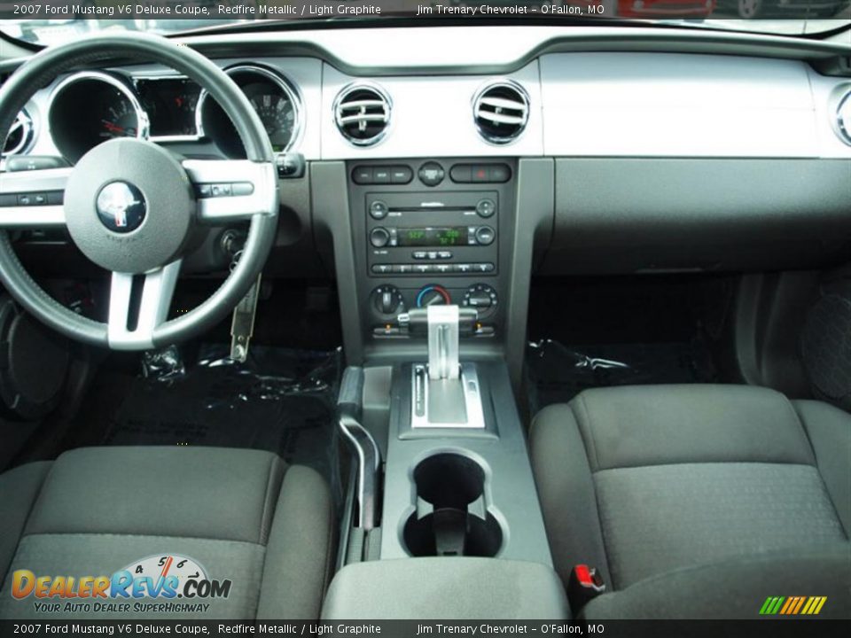 2007 Ford Mustang V6 Deluxe Coupe Redfire Metallic / Light Graphite Photo #10