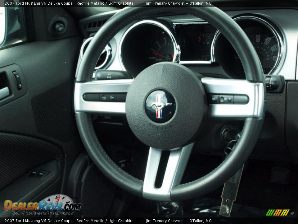 2007 Ford Mustang V6 Deluxe Coupe Redfire Metallic / Light Graphite Photo #11
