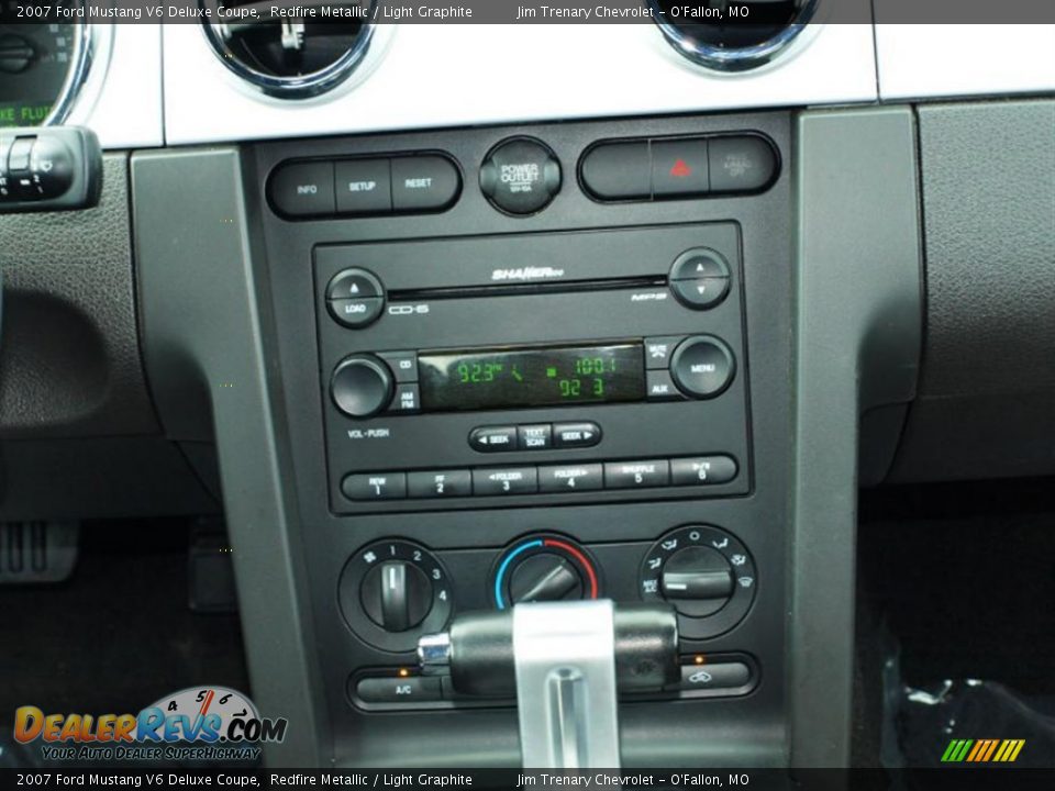 2007 Ford Mustang V6 Deluxe Coupe Redfire Metallic / Light Graphite Photo #12