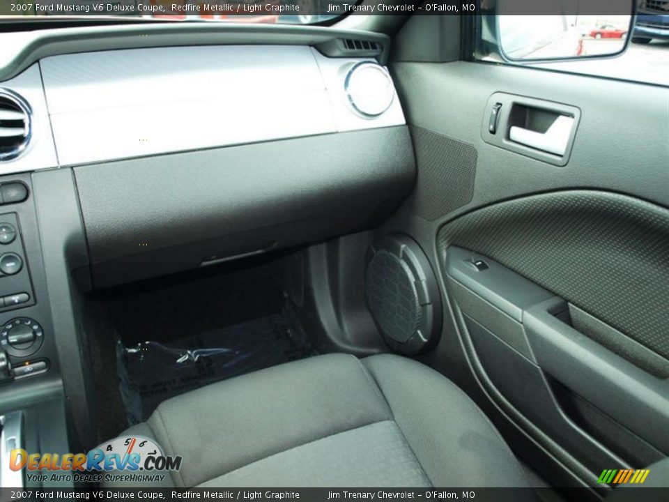 2007 Ford Mustang V6 Deluxe Coupe Redfire Metallic / Light Graphite Photo #13