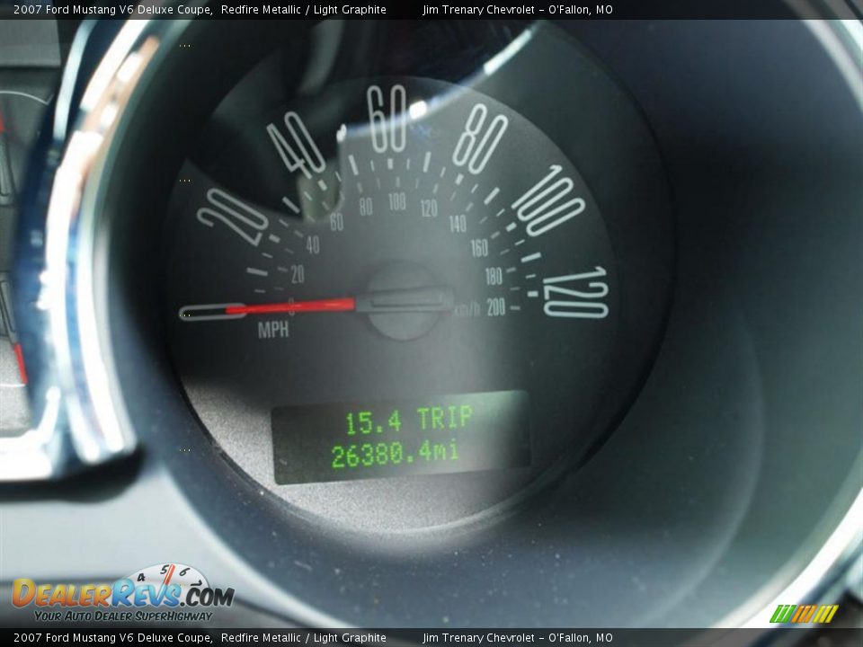 2007 Ford Mustang V6 Deluxe Coupe Redfire Metallic / Light Graphite Photo #14