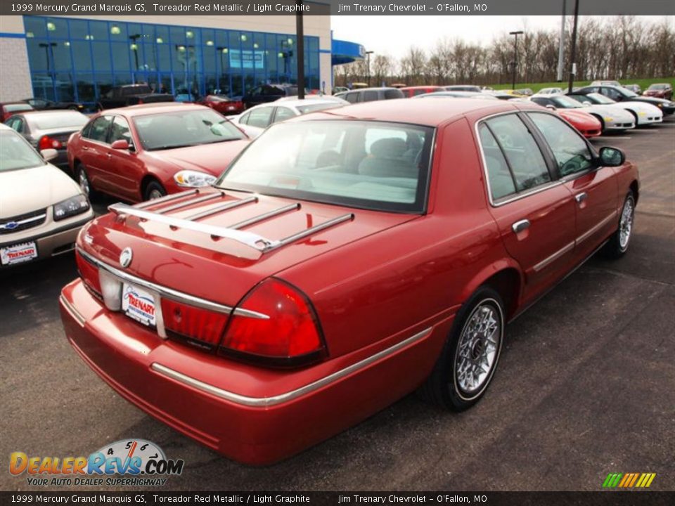 1999 Mercury Grand Marquis GS Toreador Red Metallic / Light Graphite Photo #3