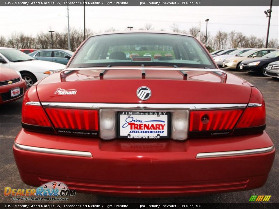 1999 Mercury Grand Marquis GS Toreador Red Metallic / Light Graphite Photo #6