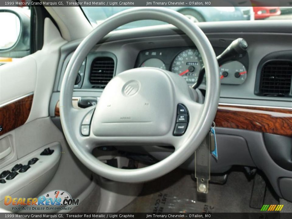 1999 Mercury Grand Marquis GS Toreador Red Metallic / Light Graphite Photo #11
