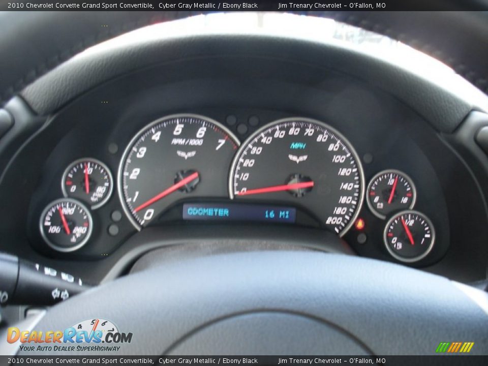 2010 Chevrolet Corvette Grand Sport Convertible Gauges Photo #16