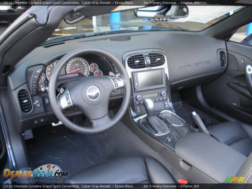 Ebony Black Interior - 2010 Chevrolet Corvette Grand Sport Convertible Photo #25