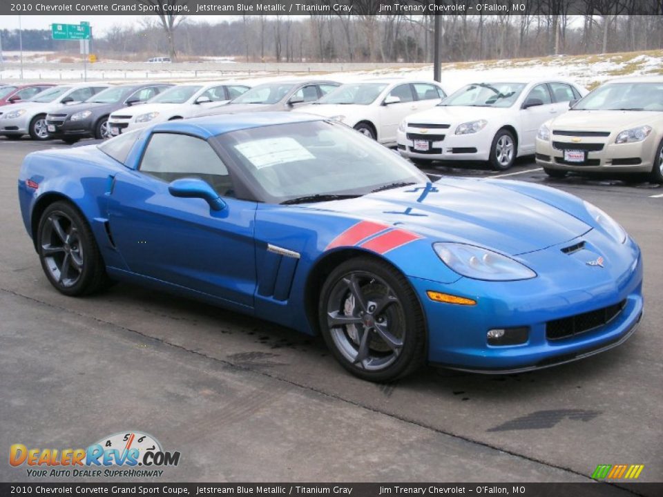 2010 Chevrolet Corvette Grand Sport Coupe Jetstream Blue Metallic / Titanium Gray Photo #3