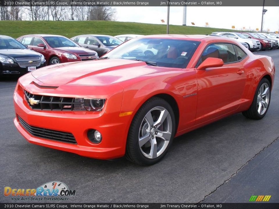 2010 Chevrolet Camaro SS/RS Coupe Inferno Orange Metallic / Black/Inferno Orange Photo #1