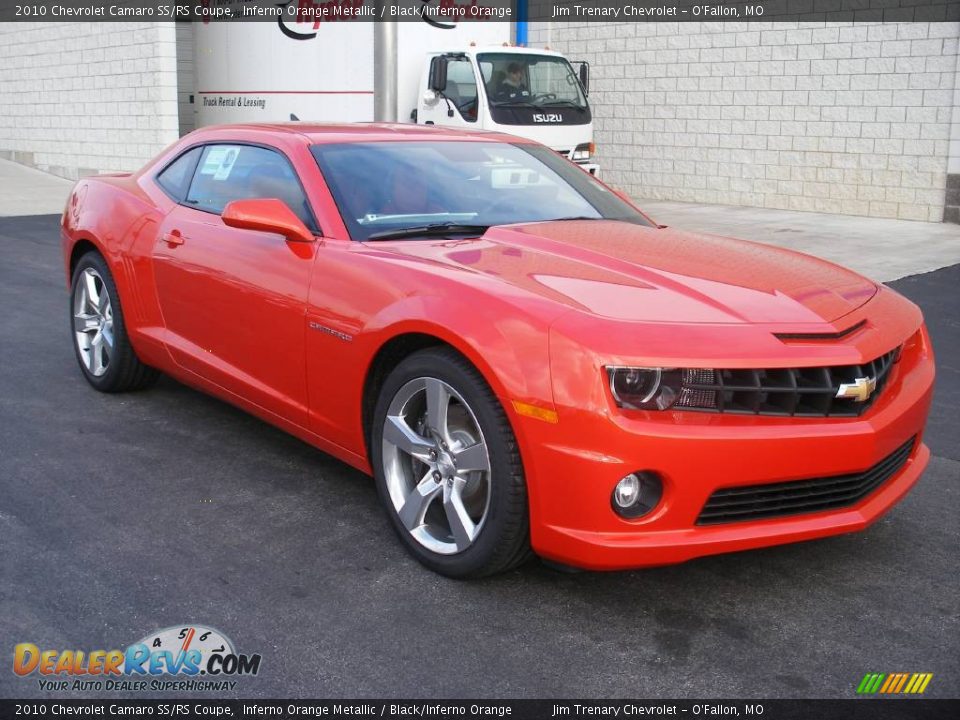 2010 Chevrolet Camaro SS/RS Coupe Inferno Orange Metallic / Black/Inferno Orange Photo #3