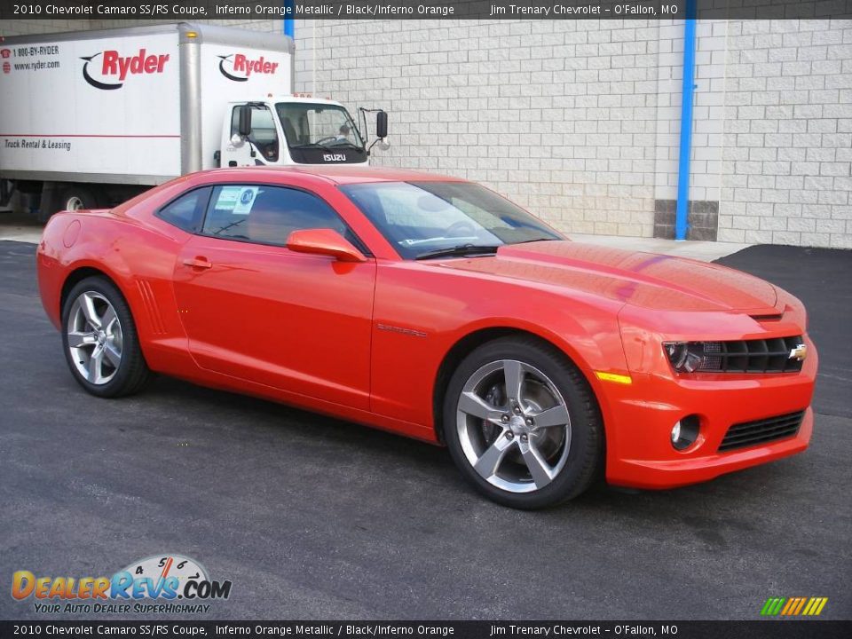 2010 Chevrolet Camaro SS/RS Coupe Inferno Orange Metallic / Black/Inferno Orange Photo #4