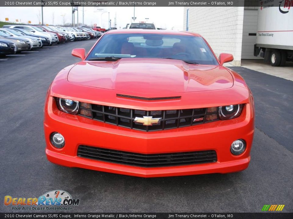 2010 Chevrolet Camaro SS/RS Coupe Inferno Orange Metallic / Black/Inferno Orange Photo #7