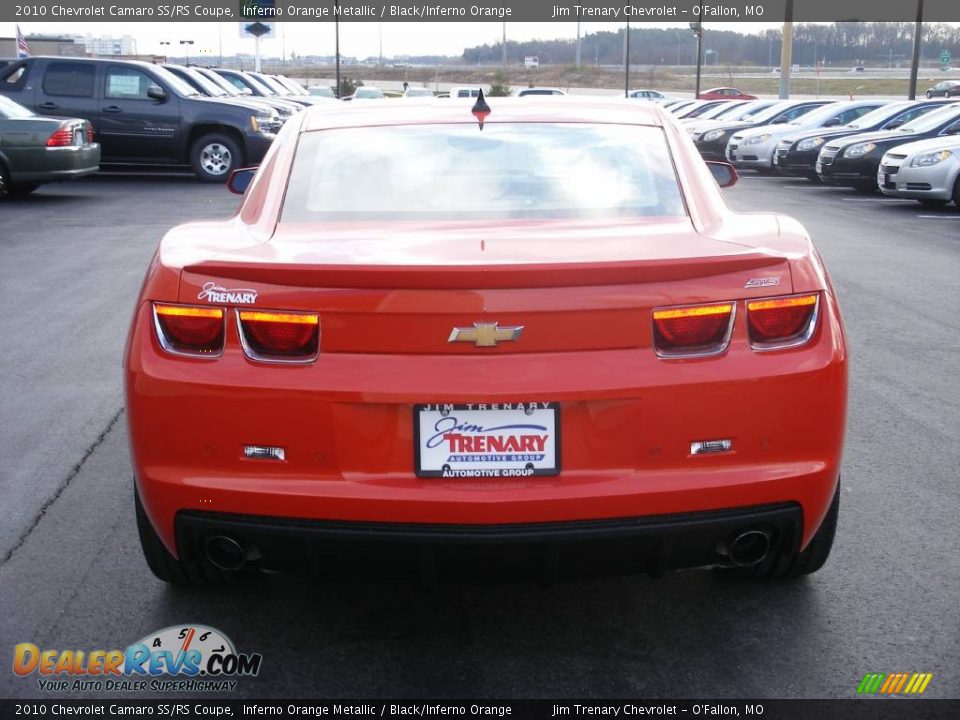 2010 Chevrolet Camaro SS/RS Coupe Inferno Orange Metallic / Black/Inferno Orange Photo #8