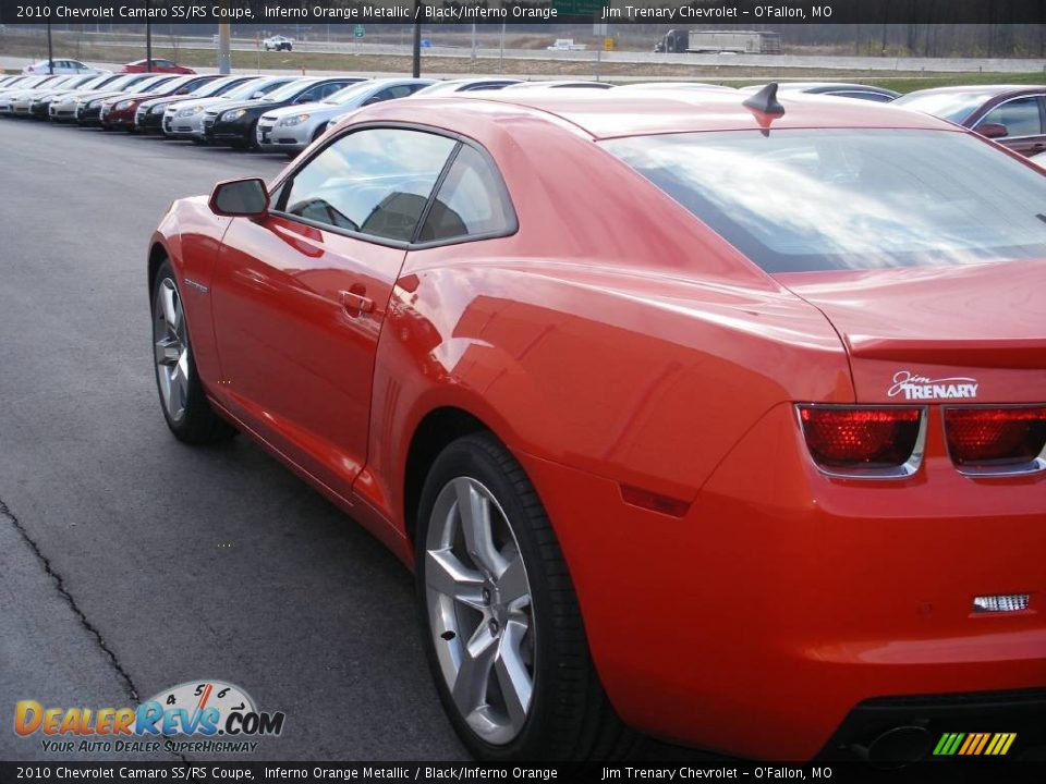 2010 Chevrolet Camaro SS/RS Coupe Inferno Orange Metallic / Black/Inferno Orange Photo #9