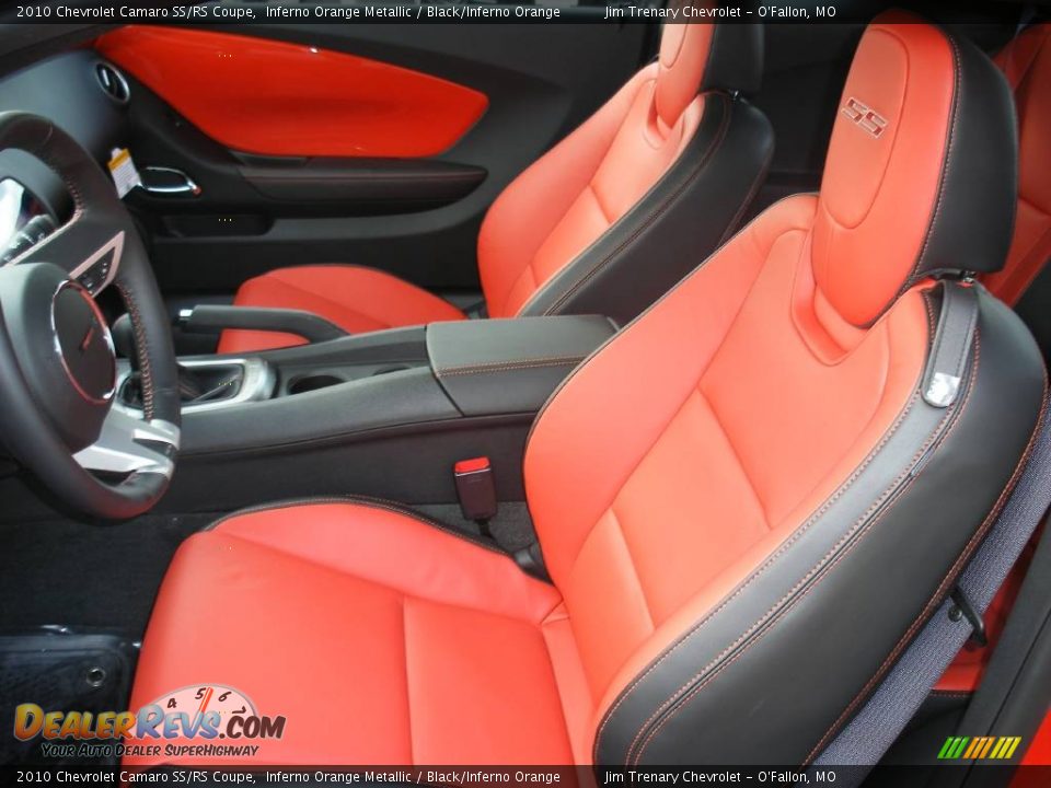 2010 Chevrolet Camaro SS/RS Coupe Inferno Orange Metallic / Black/Inferno Orange Photo #11