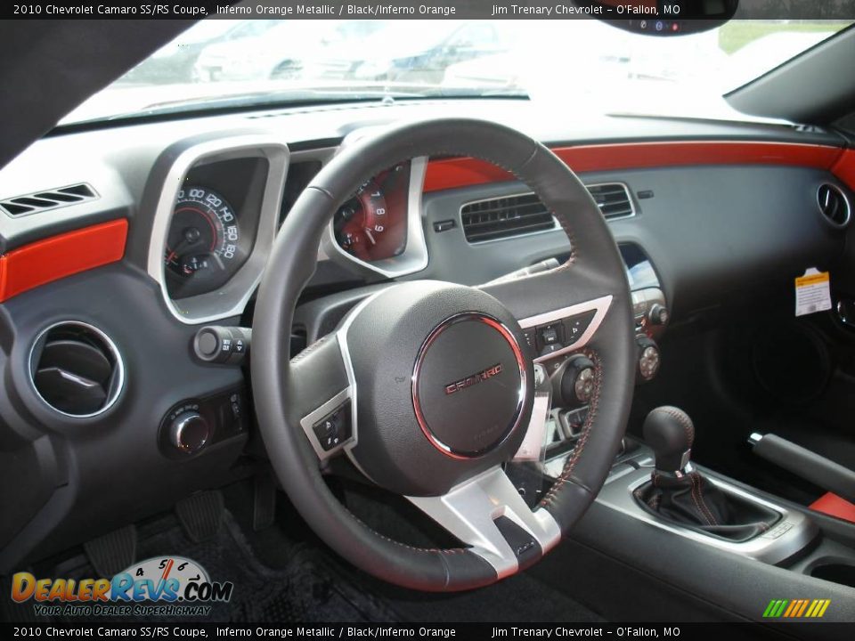 2010 Chevrolet Camaro SS/RS Coupe Inferno Orange Metallic / Black/Inferno Orange Photo #25