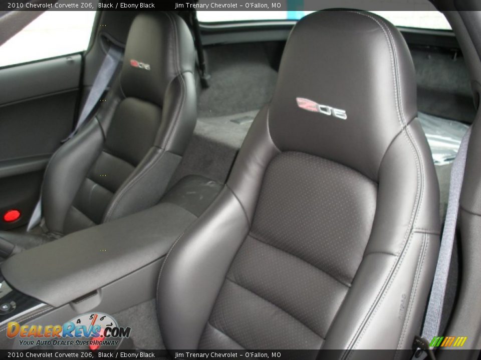 Ebony Black Interior - 2010 Chevrolet Corvette Z06 Photo #17