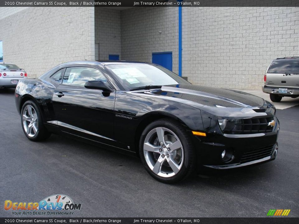 2010 Chevrolet Camaro SS Coupe Black / Black/Inferno Orange Photo #2