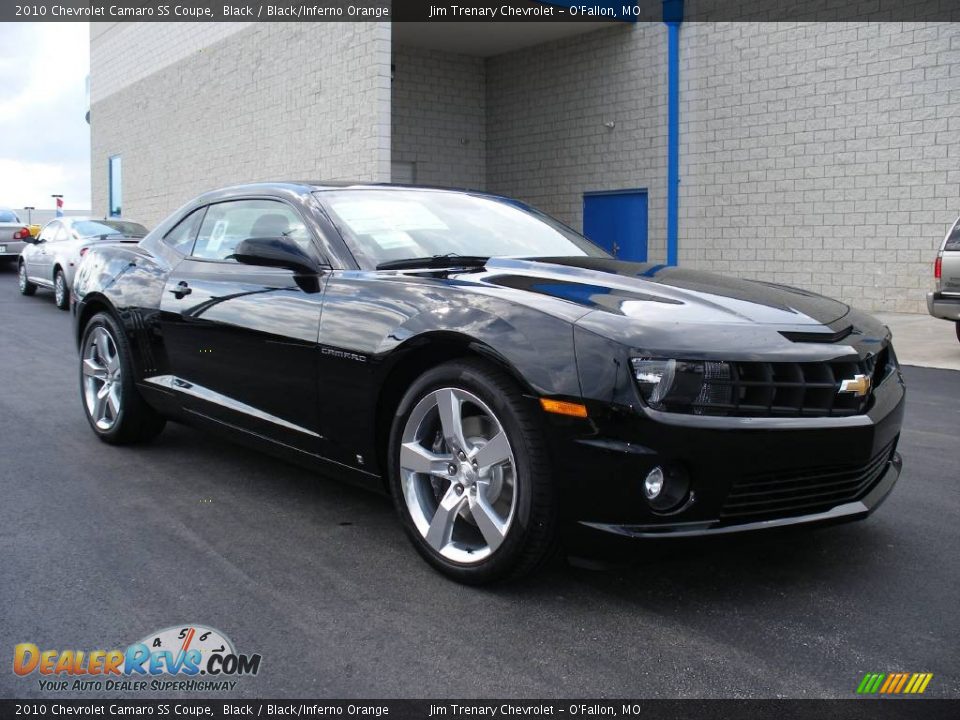 2010 Chevrolet Camaro SS Coupe Black / Black/Inferno Orange Photo #3