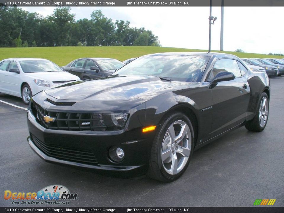 2010 Chevrolet Camaro SS Coupe Black / Black/Inferno Orange Photo #5