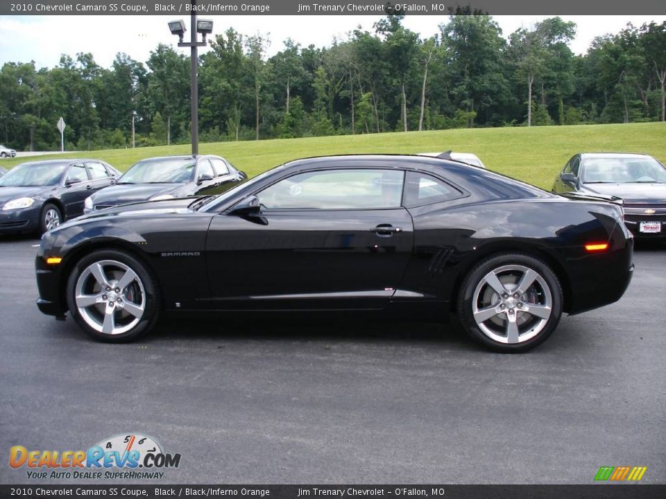 2010 Chevrolet Camaro SS Coupe Black / Black/Inferno Orange Photo #6