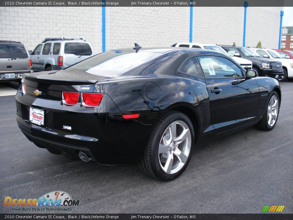 2010 Chevrolet Camaro SS Coupe Black / Black/Inferno Orange Photo #8