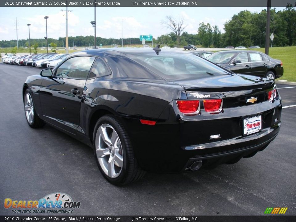 2010 Chevrolet Camaro SS Coupe Black / Black/Inferno Orange Photo #9